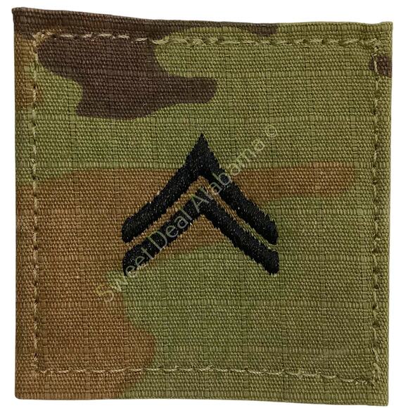 U.S. Army Corporal (E-4) OCP Rank Sew-On Insignia, Multi-Camo, 2" x 2" - Picture 2 of 3